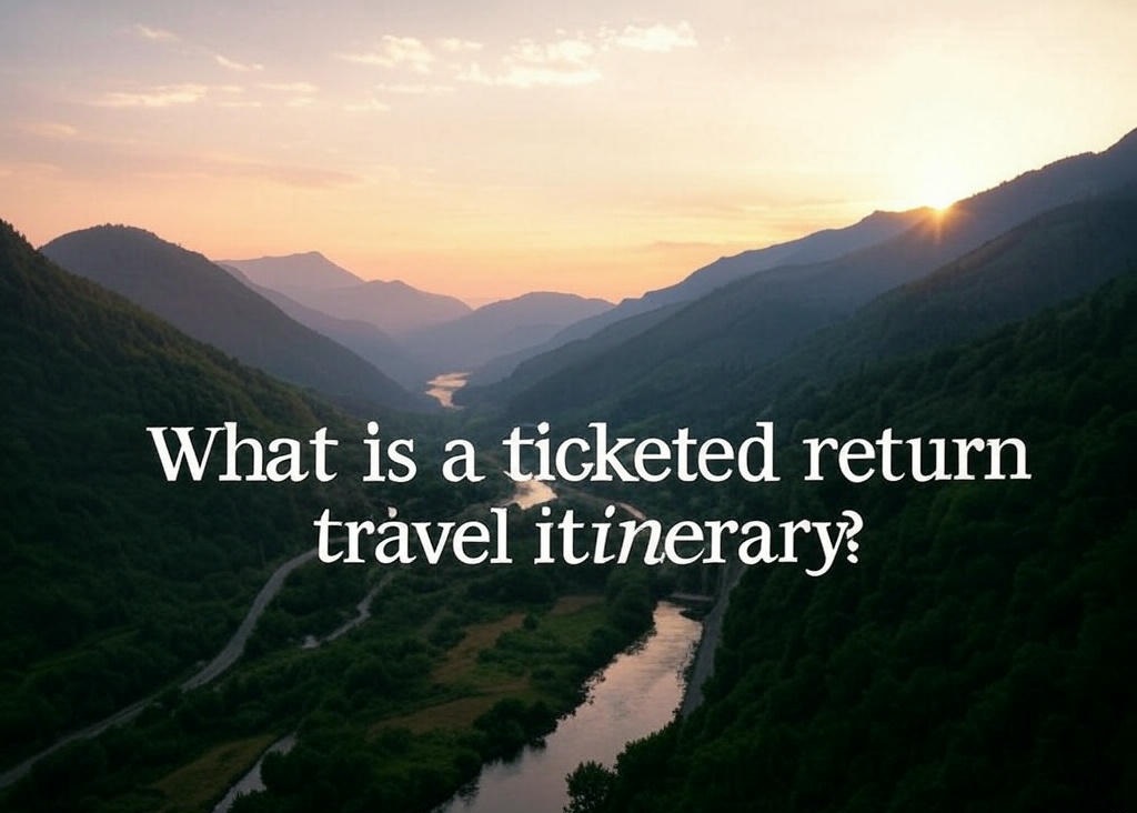 What is a ticketed return travel itinerary?