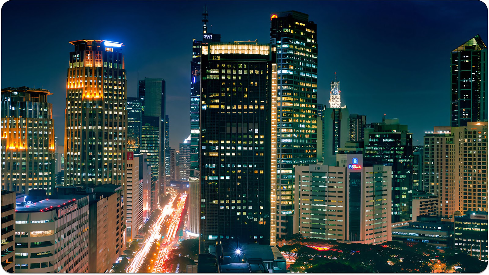 Manila during nighttime